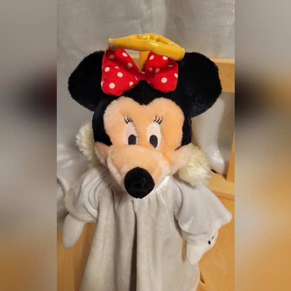 Disney Store Plush Minnie Mouse Angel Tree Topper Vintage 2000 Christmas - Picture 5 of 12